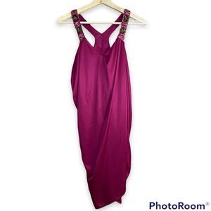 Badgley Mishka Fuchsia Jeweled Dress Sz XS